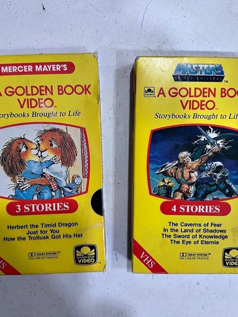 Golden Book Video Mercer Mayer's & Masters of the Universe VHS tapes